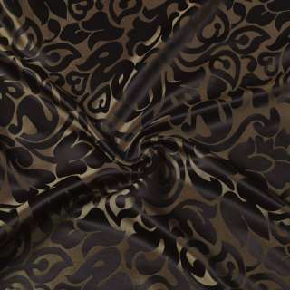 Жакард двохсторонній тюльпани великі модерн коричневий темний, ш.280