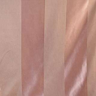 Атлас жаккард 2-х-стор. для штор полоска широкая коричнево-розовый, ш.270