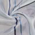 Вуаль тюль шифон полоски градиент синие, голубые, белая, ш.300