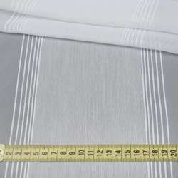 Вуаль тюль шифон смуги лляні вузькі, широкі, біла з обважненювачем, ш.300