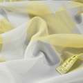 Вуаль тюль деворе FUGGERHAUS квіти жовті, сірі, біла з обважнювачем, ш.300