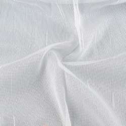 Лен гардинный полоски ниточные с уплотнениями, белый с утяжелителем, ш.180