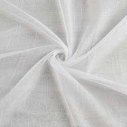 Льон гардинний штрихи ниткові, білий з обважнювачем, ш.180