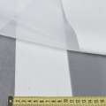 Органза тюль полосы широкие шенилловые, белая с утяжелителем, ш.300