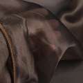 Микросетка тюль хамелеон коричнево-серая с утяжелителем, ш.300