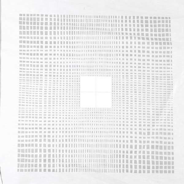 Деворе для штор прямокутники дрібні прозорі, квадрати білі на білому тлі, ш.140
