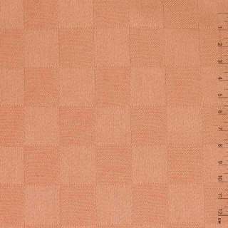 Скатертная ткань шахматка терракотово-розовая, ш.140