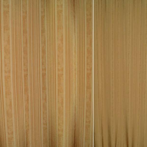Шовк штучний 2-х-стор. для штор смуги, абстракція коричневі на бежевому тлі, ш.144