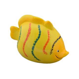 Копилка керамическая рыбка 10х15х8 см желтая