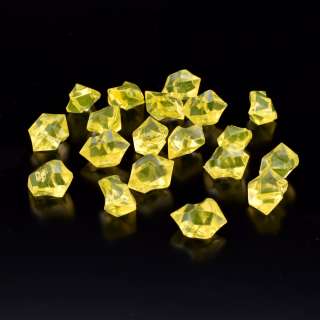 Кристаллы акрил 1,5x1,5x2,5 см желтые 1шт