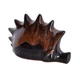 Фігурка сувенірна керамічна їжак 11х13,5х6 см коричнево-рудий