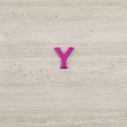 Пришивний декор літера Y фіолетова, 25мм