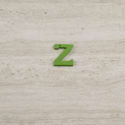 Пришивной декор буква Z зеленая, 25мм