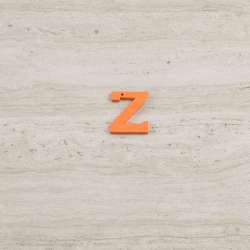 Пришивний декор літера Z помаранчева, 25мм