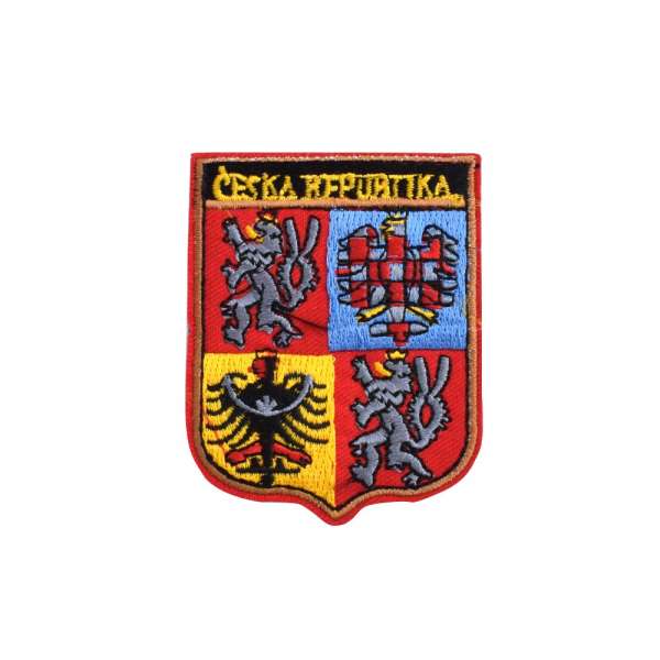 Термоаппликация Герб CESKA REPUBLIKA 60х70мм красный