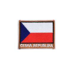 Термоаппликация Герб CESKA REPUBLIKA 40х50мм бело-красно-синий