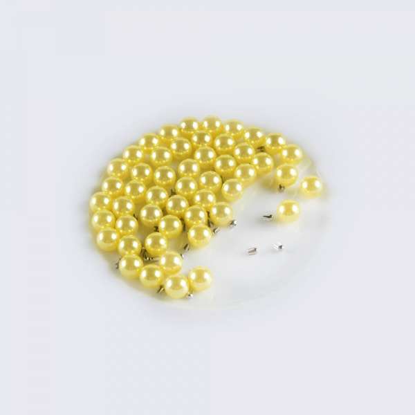 Перли з заклепкою 8мм (50шт/уп) жовтий