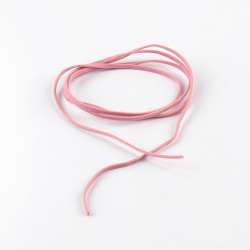 Шнур замша-флок рожевий (1шт / 1м) ширина 3 мм, товщина 0,6 мм