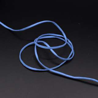 Шнур замшевый 3 мм толщина 1мм голубой темный