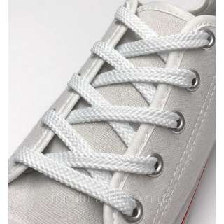 Шнурки обувные плоские 1 пара 100см белые