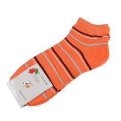 Шкарпетки помаранчеві в коричнево-білу смужку (1пара)