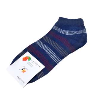 Носки синие в бело-бордовую полоску (1пара)