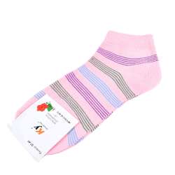 Шкарпетки рожеві світлі в зелено-блакитну смужку (1пара)