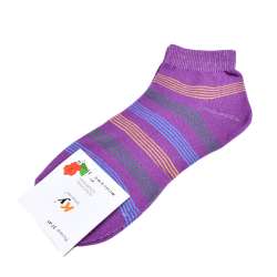 Шкарпетки фіолетові в зелено-блакитну смужку (1пара)