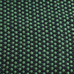 Тканина букле-рогожка чорна з зеленим ш.140